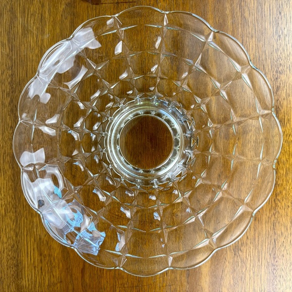 Vintage Indiana Glass "Constellation" Footed Bowl | 12.25" Clear Pressed Glass - Picture 15 of 15
